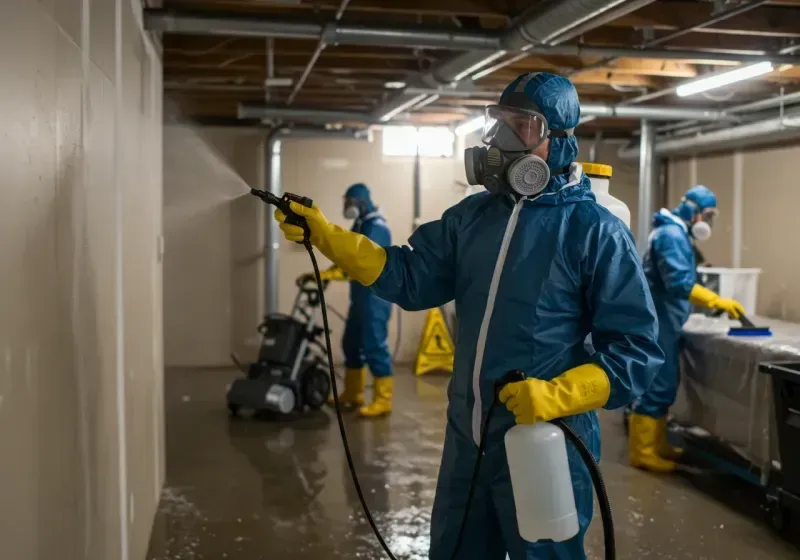 Basement Sanitization and Antimicrobial Treatment process in Thomasville, NC